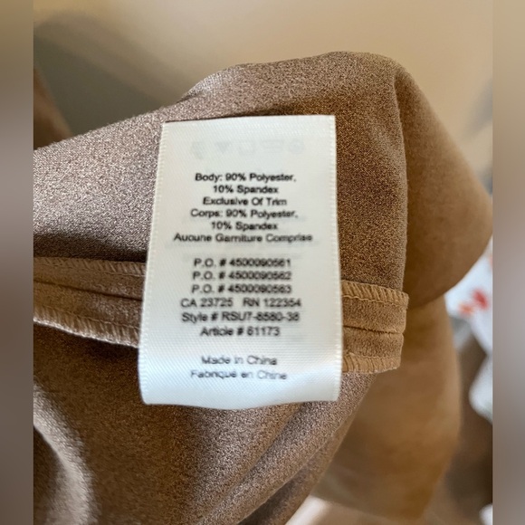 Aritzia Wilfred Free Tan Faux Suede Mini Dress Size XS- Festival Summer Flirty - Picture 8 of 11